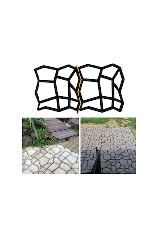 Bahçe Taş Kalıp Beton Kalıbı Zemin Kaplama Kalıbı 42x40 Cm 2 Adet