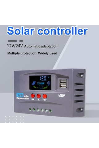 Geeksen 90a Mppt Güneş Kontrol Cihazı 12v/24v Otomatik Algılama, Ev, Araç, Deniz Güneş Sistemleri İçin Şarj Regülatörü