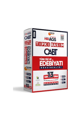 2026 MEB-AGS ÖABT Türk Dili ve Edebiyatı Öğretmenliği ÖSYM Tıpkı Basım 13lü Deneme Paketi Cevaplı