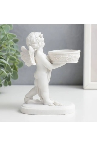 Simalend Şamdan "beyaz Tüylü Melek" 12,5x10x5,8 Cm 144771832 Beyaz