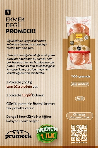 Yüksek Proteinli Kurkuminli Sarı Buğdaylı Prosort Ekmek 220 Gr