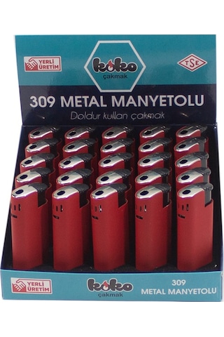 Mixoyuncak Çakmak  309 Metal Manyetolu Çakmak 25'Li