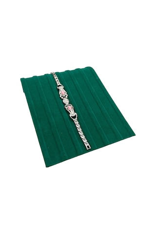 Süet Kumaş Yeşil Renk 23/16 Cm Bileklik Künye Standi