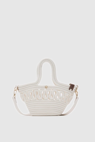 Shule Bags Ortega Handmade Mini Hasır Çapraz Çanta Krem Krem