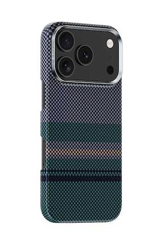 Apple Uyumlu iPhone 17 Pro Max Kılıf M-safe Şarjlı Karbon Fiber Benks Aurora Armorpro Kevlar Kapak Yeşil