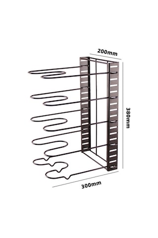 Dancemonkey Tencere Dolap Organizatörü, Pratik Tencere Düzenleyicileri Siyah