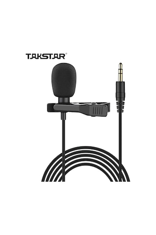 Ranyeek Takstar Tcm-400 Omnidireksiyonel Kolluk Mikrofonu 3.5mm - Canlı Yayın, Röportaj, Ders Kaydı Ve Kısa Video İçin 5m Kablolu Plug&play