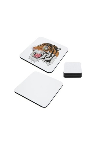 Sublimasyon Kare Bardak Altlığı 9x9 Cm Beyaz