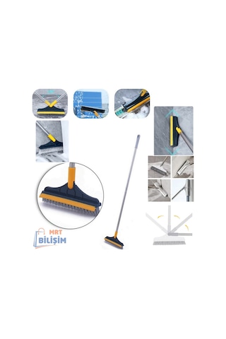 Mrtbilisim Uzun Saplı Silecek Sert Kıl Pencere Silecek Sihirli Zemin Paspası Banyo Küveti Mutfak Fı
