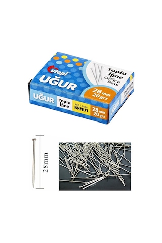 Toplu İğne 20 Gr 28 Mm 1 Paket Yaklaşık 150 Adet Nikel Kaplı Toplu İğne Düğün Nişan Takı İğnesi Okul Ofis Büro