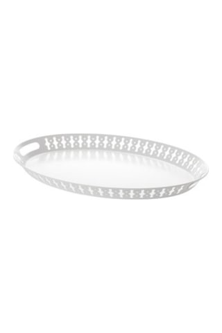 Romantısk Tepsi Beyaz Renk 52x39 Cm