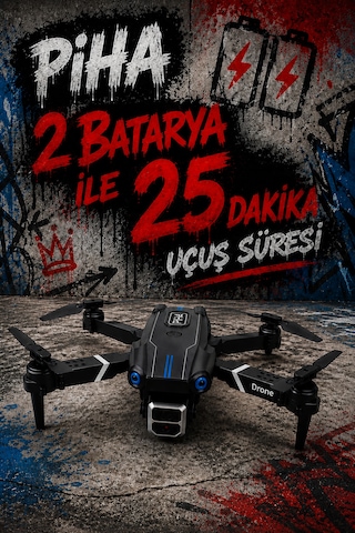 S760 Fırçalı Motor 2batarya&25dakika Uçuş 480p Kamera Taşıma Çantalı Drone