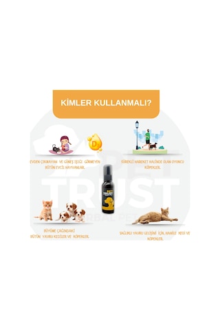 Pettrust Herbal Pet Care Kedi ve Köpekler İçin Vitamin-d Takviyesi