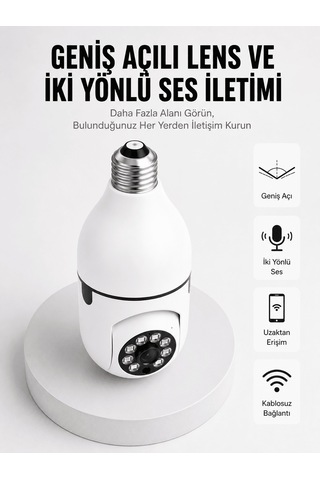 Shnstore Akıllı Güvenlik Kamerası Full Hd Görüntü Ve Gece Görüş Özellikli Yeni Nesil Shntknd0720