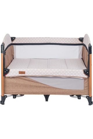 Mamma Luxury Alüminyum Anne Yanı Organizerli Dönenceli Park Yatak