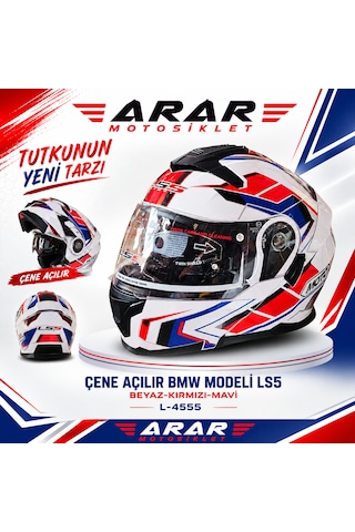 Çene Açılır Bmw Modeli Ls5 Beyaz-kırmızı-mavi L-4555
