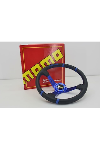 MOMO OFSETLİ SPOR DİREKSİYON DERİ MAVİ