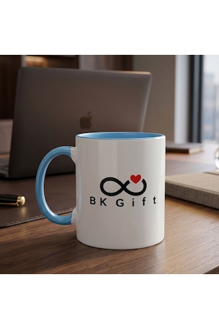 Bk Kurumsal Promosyon 10 Adet Logolu Mavi Defter Kalem Kupa Seti Kurumsal Hediye