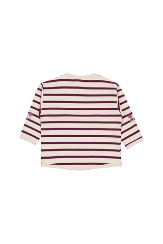 Civil Baby Çizgi Emp. Çiçek Nakışlı 6-18 Ay Sweatshirt - Bej
