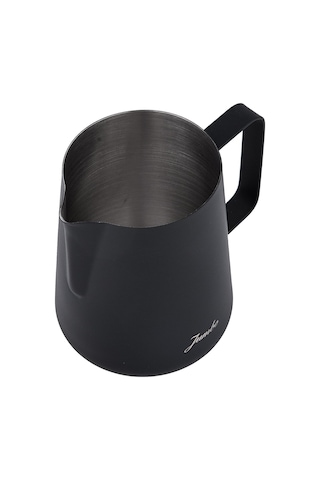 Jumbo Ventı Çelik Süt Potu Siyah 700 Ml
