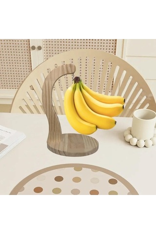 Pazly Suntek Muz Askı Sağlam Modern Raf Ağacı Stand Kancası Yemek Odunu Düzenleme Aksesuarı Odun