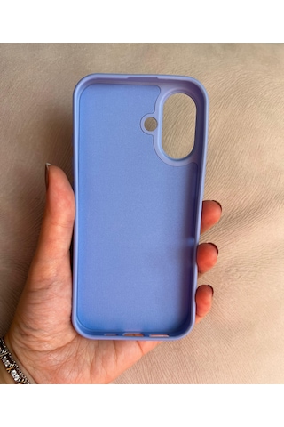 Apple Uyumlu iPhone 16 Plus Logolu İçi Kadife Silikon Lansman Kılıf