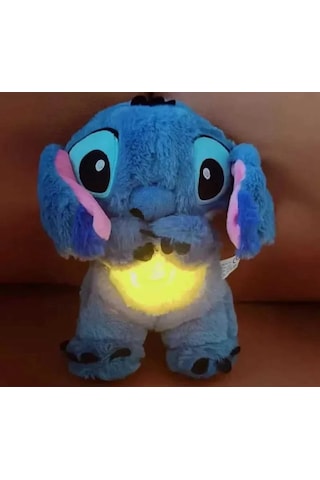Nefes Alan Peluş Uyku Arkadaşı Stitch Peluş Oyuncak Lilo Açık Mavi