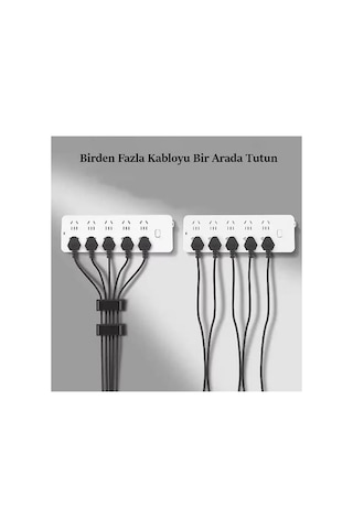Mucit Home 4 Adet Çoklu Kablo Düzenleyeci Yapışkanlı Kablo Toplayıcı Masa Kablo Düzenleyici Genel