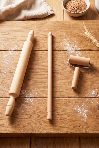 Ahşap 3 Parça Oklava Merdane Seti Geleneksel Hamur Açıcı Rulo Merdane Takımı