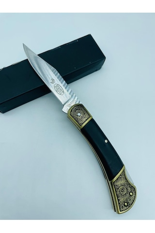 Microtech Ahşapkasa Siyah Kamp Çakı //a3255-21cm Sarı - Siyah
