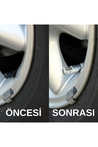 Sibop Kapağı Alüminyum & Pirinç Alaşım Krom Kaplama Tüm Araç ve Scooterlarla Uyumlu Dayanıklı 4lü Set TSV-14
