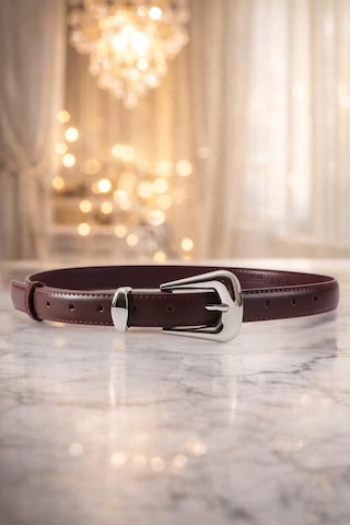 Williampolo Full Grain Deri Gümüş Toka Kahverengi Kadın Kemer