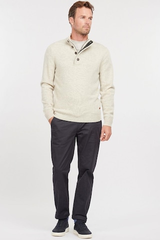 Barbour Patch Half Zip Kazak Be14 Pearl-be14 Pearl Bej