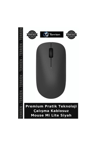Premium Pratik Teknoloji Çalışma Kablosuz Mouse Mi Lite Siyah