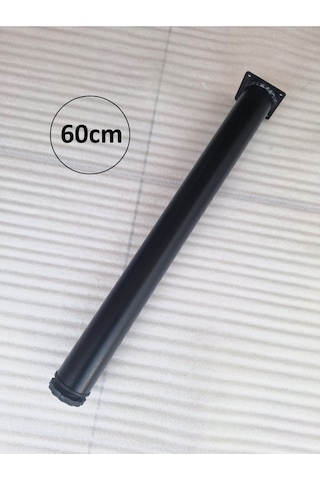 4 Adet-60cm Metal Boru Ayak-masa Ayağı-siyah Renk-ayarlanabilir. Çap:6cm