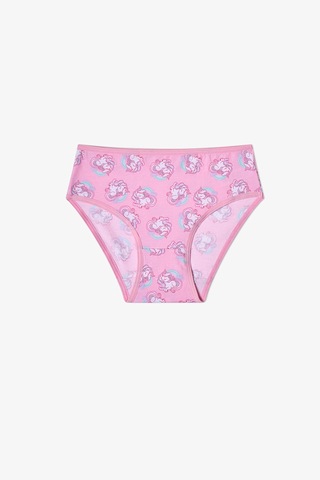 Penti Kız Çocuk Pembe Unilove Unicorn Desenli 5li Slip Külot