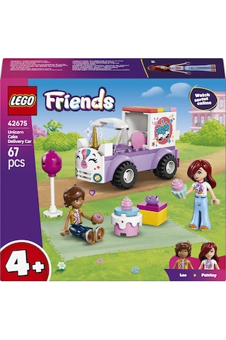 LEGO® Friends Tek Boynuzlu At Pasta Dağıtım Arabası 42675 - 4 yaş ve üzeri çocuklar için Yaratıcı Oyuncak Yapım Seti (67 Parça)