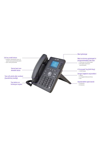 Alcatel-lucent Enterprise Ale H6 Renkli Ekran Ip Telefonu
