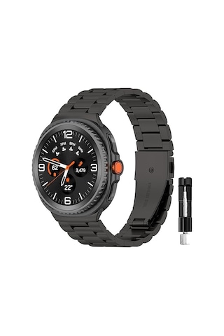 Samsung Galaxy Uyumlu Watch 8 42mm 44mm Classic 46mm Kordon Klipsli Metal Kordon 04 +kısaltma Aparatı