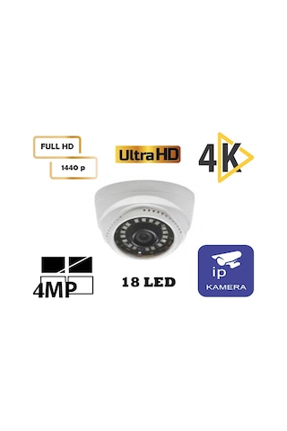 4Mp 1440 İç Mekan Dome Poeli Sesli Güvenlik Kamerası Ipoe