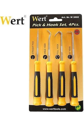 Wert 2690 Delici Biz Iğnesi Ve Kanca Seti 4 Parça Açılı Tam Kanca