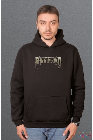Bumeta Pink Floyd Sweatshirt Unisex Kapüşonlu Hoodie Siyah