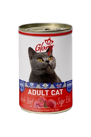 12x400 Gram Glory Parça Etli Karışık Kedi Konservesi