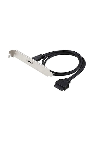 Usb3.0 Anakart 20 Pin Dişi To Type C Breketi 19 Pin -type C Çevirici