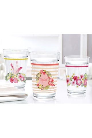 Madame Coco Flamingo 3'lü Su Bardağı Seti 290 ML