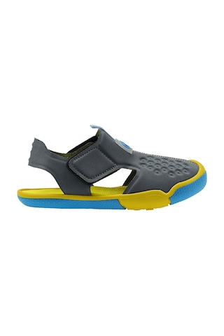 Panço Unisex Çocuk Cırt Cırtlı Gri Sandalet