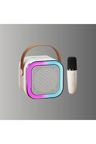 Taşınabilir Bluetooth Karaoke Seti Mikrofon Ve Hoparlör 10-20 W, 10 M Bağlantı
