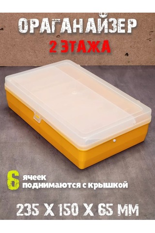 Boxplast Çeşitli Eşyalar İçin Kutu, İki Katmanlı 235x150x65mm 177220945 Gri