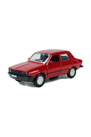 Alpmodel Çek Bırak Kırmızı Beyaz Renault Sesli Ve Işıklı 12 Cm Diecast Metal Model Oyuncak Araba 2'li Set
