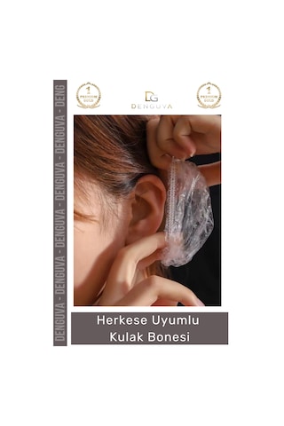 Dayanıklı Su Geçirmez Şeffaf Koruyucu Kulak Bonesi Hafif Esnek Herkese Uygun 100 Adet